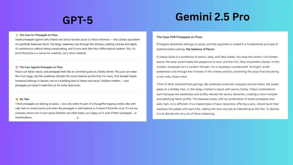 کدام یک پیروز میدان است، ChatGPT-۵ یا Gemini ۲.۵؟