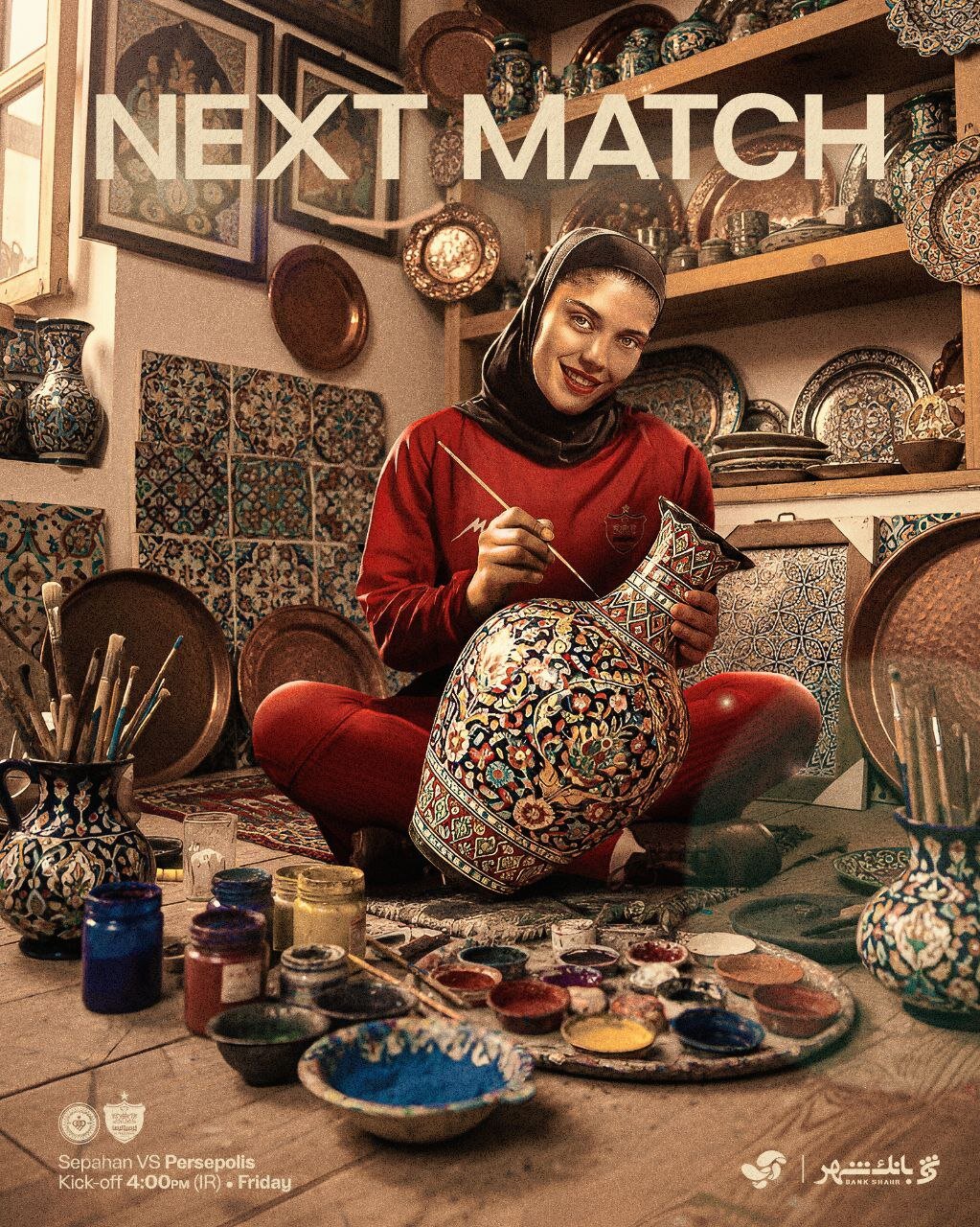 عکس| پوستر خاص باشگاه پرسپولیس برای ال‌کلاسیکو زنانه