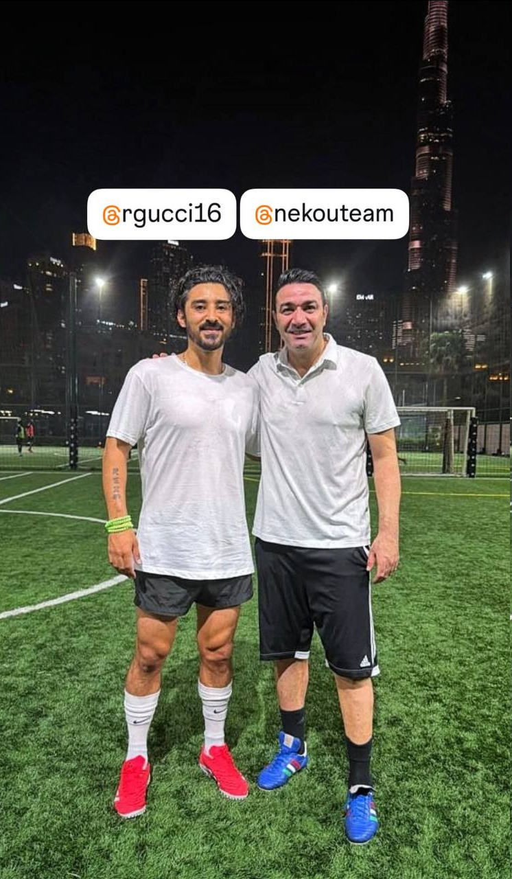 عکس| دیدار دو ملی‌پوش سابق ایران زیر برج خلیفه!