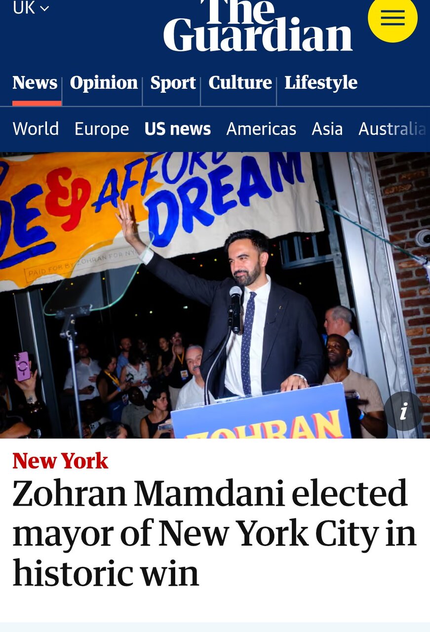 ممدانی در قلب کاپیتالیسم پیروز می‌شود؛ اما در کشور ما خواسته مردم اجرا نمی‌شود که نمی‌شود که نمی‌شود.../ او بیلی قصاب را سرنگون کرد!