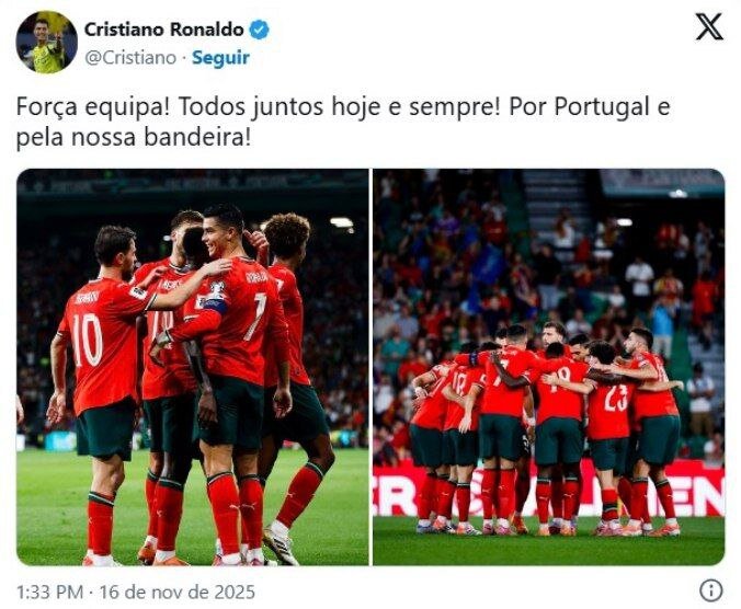 عکس| پیام رونالدو بعد از بی اخلاقی در زمین