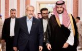 دیدار و گفتگوی علی لاریجانی با خالد بن‌سلمان آل‌سعود/ علت تشکر وزیر دفاع عربستان از دبیر شورای عالی امنیت ملی ایران چه بود؟