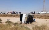 انحراف یک دستگاه مینی‌بوس ۲۴ مصدوم برجا گذاشت