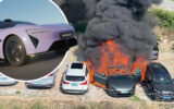 خودروی چینی مشهور، پارکینگ را به آتش کشید/ هفت ماشین در آتش سوخت / عکس