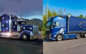 چرا اکثر کامیون‌های آمریکایی دماغه دارند اما کامیون‌های اروپایی ندارند؟