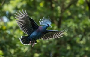 بزرگ‌ترین کبوتر جهان با تاجی باشکوه / ملکه پرندگان که چشم‌ها را خیره می‌کند/ عکس