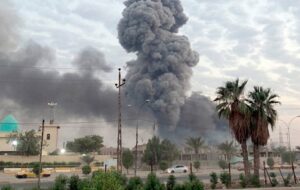 سقوط یک موشک در نزدیکی فرودگاه المزه در دمشق