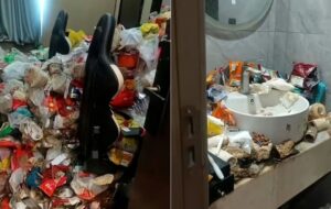 گیمر چینی اتاق هتلی را به ویرانه‌ای از زباله تبدیل کرد/ عکس
